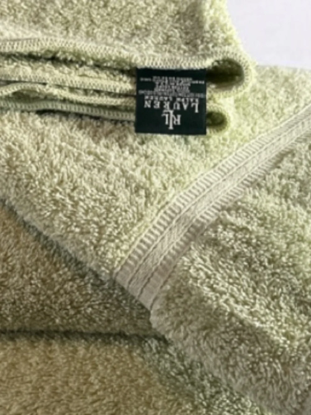 Lauren Ralph Lauren 100% cotton bath towels 5 pc set sprout green NWOT